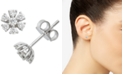 Macy's Diamond Floral Starburst Stud Earrings (1/4 ct. t.w.) in 14k White Gold